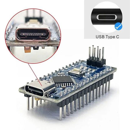 ATmega328P 5V Nano V3.0 Development Board 16MHz CH340 Type-C